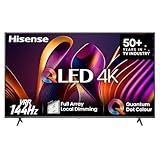Hisense 75E7NQ Pro 189 cm (75 Zoll) Fernseher, 4K UHD, QLED, Smart TV, Total HDR, Dolby Vision IQ Atmos, 144Hz (VRR), HDMI 2.1, Game Mode PRO, Triple Tuner, Alexa Built-In, Dunkelgrau, [2024]