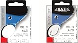 Set: 2 Packungen JENZI gebundene Forellenhaken (20 Stück) Mono, 50cm Hakengröße 2, 4, 6, 8, 10, 12, je nach Auswahl + gratis Petri Heill! Aufkleber (Hakengröße 4)