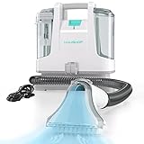 HAUSHOF Waschsauger Teppichreiniger, StainZapper Fleckenreiniger für Teppich mit Reinigungsmittel, Sofa, Vorleger, Polster, Treppen, Auto, 28,5cm X 15cm X 26,5cm, 400W, Weiß/Grau