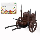 BlocteckToy Mittelalterlicher Versorgungswagen Bauklötze, 36 Stück Mittelalter Versorgungswagen Klemmbausteine Set für Erwachsene und Jugen, MOC-87090