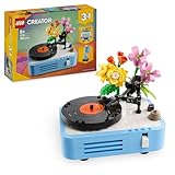 LEGO Creator 3in1 Plattenspieler mit Blumen - Spielzeug umbaubar in Radio oder Mikrofon - Musik Spielzeuge für Kinder - Kreative Geschenkidee für Mädchen und Jungen ab 8 Jahren 31172