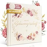 EULENTALER® Schwangerschaftstagebuch mit Leinencover I Von Hebammen & Eltern gestaltet I Hochwertige Goldprägung I Tagebuch für deine Schwangerschaft zum eintragen I Geschenkidee für werdende Mütter