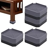 JJQHYC 4 Stück Möbelerhöhungen, 4 cm Erhöhungen für Waschmaschine, Tisch, Sofa und Stuhl, Tischerhöhung Stuhlerhöhung, rutschfest, Erhöhungen für Möbelfüße