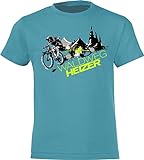 Kinder Fahrrad T-Shirt: Waldweg Heizer - Geschenk-e Jungen & Mädchen - Radfahrer-in Mountain Bike MTB BMX Roller Rad Outdoor Junge Kind - Schule Sport Trikot Spielplatz Geburtstag (134-146)
