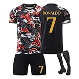 Generic Fußball Trikot Nr.7, Hause/Auswärts 7 Fußball Trikot für Kinder Erwachsener, Nr.7 Fussball Trikot Shorts Socken für Jungen Herren