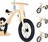leg&go Laufrad aus Holz I 1-5 Jahre I Kinder Holzlaufrad 3 in 1 I mitwachsend & modular I 1-5 Jahre I Lernlaufrad ab 1 Jahr I Balance Bike