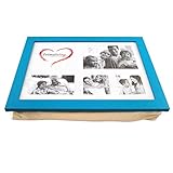 PrimoLiving Knietablett mit Fotorahmen - 43 x 32,5 x 8 cm – Tablett als Laptopunterlage – Sofa oder Bett-Tablett – P-455