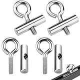 4 Stück Kederstopper 8-10mm Stopper für Kederschiene Kederstopper mit Karabiner Edelstahl Kederschiene Zubehör Camping Blockierungskit für Caravan Wohnmobil Campervan Wohnwagen Camping Zelt Boot