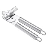 Amazon Basics 3-in-1-Dosenöffner aus Edelstahl, manuell und langlebig, mit Haken zum einfachen Aufhängen zum Trocknen, 21.59 x 5.08 x 4.45 cm