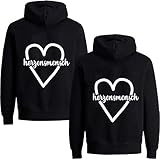 Couples Shop Best Friends Damen Hoodie Lieblingsmensch Beste Freunde Pullover - 1 Stück Schwarz L