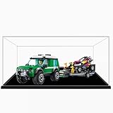 Transparente Acryl-Vitrine für Lego 60288 Offroad-Rennwagentransporter, staubdichte Vitrine, kompatibel mit Lego 60288, staubdichte Displaybox, 34,8 x 15 x 15 cm (nur Vitrine)
