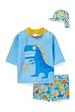 C&A Dino - Baby-UV-Bade-Outfit - 3 teilig hellblau 98