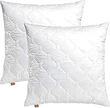 sleepling Kopfkissen 80x80 cm 2er Set, Allergiker Kissen, waschbar, Made in EU, Ökotex, großes Schlafkissen 80 x 80, Bettkissen, Pillow, 2 Stück, Komfort 100