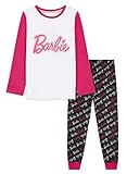 Barbie Schlafanzug Mädchen Lang, Pyjama Kinder Mädchen Set aus Baumwolle (5-6 Jahre, Mehrfarbig)