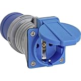 Brennenstuhl CEE Adapter/Caravan-Adapter IP44 (3-poliger CEE Stecker: 230V/16A, Schutzkontakt-Steckdose: 230V/16A, für den Außenbereich, ideal für Camping)