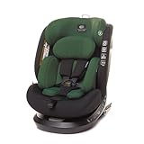4BABY Kindersitz drehbar 360 mit ISOFIX ROTO-FIX, Autositz 40-150 cm, R129 norm, Kopf, Rückenlehnen und Sitzverstellung, I-SIZE (Dark Green)