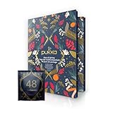 Pukka Tee Geschenkset, Tee Buch Adventskalender Bio, 'Tage der Aufmerksamkeit“, 'Blau', Matcha, Kurkuma, Keine Schokolade, Milchfrei, Tee Set, Geschenkidee, 21 Varianten, 48 Teebeutel
