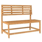 Outsunny 2-Sitzer Gartenbank Holz, wetterfest Sitzbank, UV-Beständig Gartenmöbel mit Umwandelbare Rückenlehnen, Parkbank 240kg belastbar, Holzbank für Balkon Terrasse, Garten, 110x61x89cm, Teak