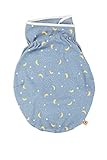 Ergobaby Pucksack Baby 0-3 Monate Baumwolle, Puck Baby Schlafsack Ganzjahres Pucktuch Swaddler, 48-61cm / 3.2-6.4kg, Stellar