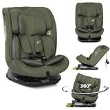 Lorelli Kindersitz drehbar 360 Grad i-Size 40-150cm mit Isofix, Mitwachsender Baby Autositz Rodeo, Gruppe 0+/1/2/3, 0-12 Jahre, 0-36 kg, Auto Babysitz ab Geburt, 5-Punkt-Gurt, Grün