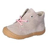 RICOSTA Mädchen Stiefel Cory, Baby und Kleinkinder Lauflernschuhe, Weite: Mittel, lose Einlage, terracare, schnürstiefel, kies/rosa (670), 22 EU