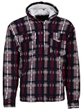Henry Terre Holzfällerjacke Herren Hemdjacke Kapuze Arbeitsjacke Hemd Flanell Thermojacke Jacke Kariert Gefüttert M-3XL, Farbe:beige, Größe:XL