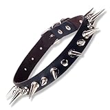 OUDQFCJ Gothic Choker Spikes Nieten PU Lederhalsband Damen Punk Schwarz Halsreif