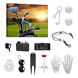 Golf Adventskalender 2024, Nützliche Golf Tools Weihnachts Countdown Kalender, Einzigartiger Golfer Weihnachtskalender mit Golfball und Zubehör, Herren Überraschungs Adventskalender, für Golfliebhaber