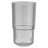 APS 10569 Trinkbecher -LINEA- Hochwertiges Tritan Kunststoff Trinkglas mit 0,5 Liter, BPA frei, stapelbar, bruchfestes Mehrweg-Glas, wiederverwendbar und spülmaschinenfest, 500 ml, french grey