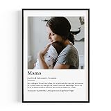 PULSE of HOME Geschenk für Mama – Personalisierte Foto Definition – Liebesbeweis für deine Mutter zum Hinstellen oder Aufhängen – Personalisierte Geschenke