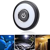 3 Farbe Auto LED Nachtlicht Kofferraum Lichte CAR Deckenleuchte Leselampe | Magnetisch Dimmbar USB wiederaufladbar Licht für Car/Schrank/Wand/Lager/Wohnwagen/Zimmer (Warmweiss/Weiss/Blau)