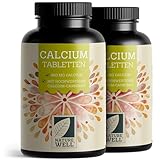 Calcium Tabletten 360x - optimal hochdosiert mit 800 mg Calcium pro Tag - Erhalt normaler Knochen & Zähne - laborgeprüft mit Zertifikat - ohne unerwünschte Zusätze - 100% vegan - Vorrat für 180 Tage