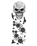Horror-Shop Skull Dekoration als Wandtattoo für Halloween & Gothic