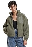 Urban Classics Damen Ladies Sherpa Mix Jacket palegreen, S