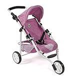 Bayer Chic 2000 - Puppenbuggy Lola, Jogging-Buggy, Puppenjogger, Puppenwagen, Jeans pink, 612-62, 70 x 33 x 62 cm