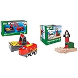 BRIO World 33213 IR-Frachtlok – Elektrische Lokomotive mit Fernsteuerung – Zubehör für die BRIO World & World 33754 Magnetisches Glockensignal – Eisenbahnzubehör für die BRIO Holzeisenbahn