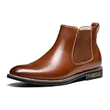 Bruno Marc Herren Chelsea Boots Leder Stiefel Stiefeletten BRAUN Leder URBAN-06-1 Größe 42EU/9US