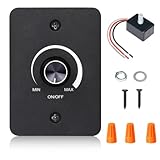 Tutamaz DC 12V Dimmer PWM LED Dimmschalter, LED Dimmer 5A 3 Drähte Dimmschalter Stufenloses Dimmen für Wohnmobil und DC Dimmbare LED Lampe