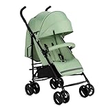 MoMi AKIRA Kinderbuggy Kinderwagen ab 6 Monaten (bis 15 kg), verstellbarer 5-Punkt-Sicherheitsgurt, Babytasche, Einkaufskorb, Regen- und Insektenschutz.