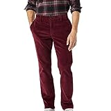 Generisch Cordhose Herren Gerades Bein Anzughose Einfarbig Cord Hosen Corduroy Pants Elastische Taille Sweathose Klassische Vintage Hose Freizeithose Trainingshose Herbst Winter Outdoorhose