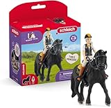 SCHLEICH Horse Club | Tori & Princess 42640 | bewegliche Mädchenfigur mit Pferd, Sattel, Zaumzeug & Satteldecke | detailgetreues Pferde Spielset | Geschenk für Kids | Spielzeug ab 5 Jahren | 11 Teile