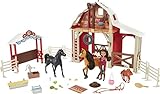 Spirit HDK57 - Deluxe Reiterhof Spielset, Puppe Lucky, Pferd Sprit, Pferdefigur, Stall, Außenpaddock und Zubehör, Spielzeug ab 3 Jahren