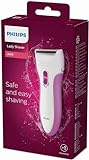 Philips Rasierer Ladyshave Wet & Dry HP6341/00 – Elektrischer, kabelloser Damenrasierer für Achseln, Beine und Bikinizone zur Anwendung auf nasser oder trockener Haut