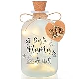 NEUFOOD LED Flaschenlicht mit Spruch Beste Mama der Welt,Mama Geschenke mit Korkstopfen Flaschen Lichterketten für mama Geburtstagsgeschenk Weihnachtsgeschenke Ruhestand Geschenk