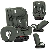 Lorelli Mitwachsender Kindersitz [Ohne Isofix] i-Size 40-150cm, Baby Autositz Voyager, Gruppe 0+/1/2/3, Autokindersitz ab Geburt bis 12 Jahre, 0-36 kg, Auto Babysitz ab Geburt, 5-Punkt-Gurt, Grün