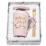Joymaking Kaffeetasse Schwangerschaft Geschenk für werdende Mütter - Mama Loading 2026 - werdende Mama Geschenk für schwangere Frauen, 400ml Rosa