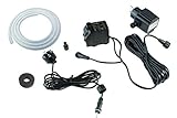 Springbrunnen Pumpe 450 L/H mit Beleuchtung 1 LED Spot Komplett Set (450 RGB) Teichpumpe