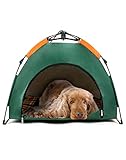 QWORK® Outdoor Hundezelt Katzenzelt Wasserdicht Wegklappen Zelt mit bequemer Polsterung - 80 x 77 x 62 cm - für Kleine und Mittelgroße Hunde
