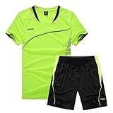 Gemzon Jungen Fußball Trikot Kinder Sportklamotten Trainingsanzug Kleidung Kids Outfit Set Jersey Set Sportshorts, 8-9 Jahre, Grün (Etikett: 24)