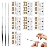 70 Pcs Akupunkturpflaster,Magnetische Akupressur Pflaster,Akupunktur Magnetic Patches,4 Stück Akupunkturstift,Akupressur Stift Linderung von Knie- und Rückenschmerzen Bei Erwachsenen